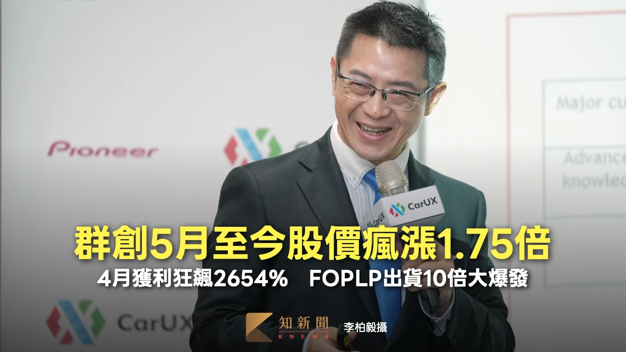 群創5月至今股價瘋漲1.75倍！4月獲利狂飆2654%　FOPLP出貨10倍大爆發