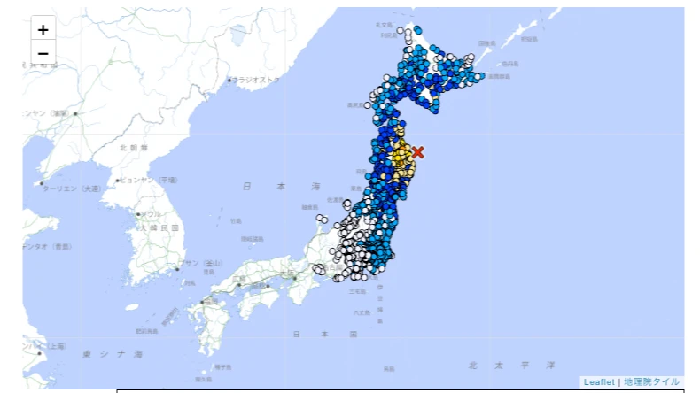日本岩手縣近海規模6.9地震　新幹線東京至新青森停駛