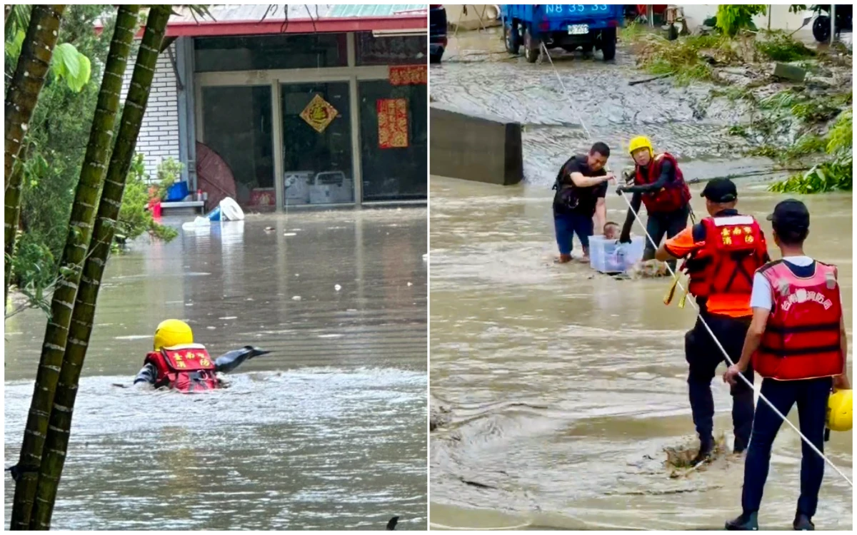 台南豪雨山區慘淹2米3戶受困！嬰兒裝收納箱驚險渡河　警消救出2大2小2老