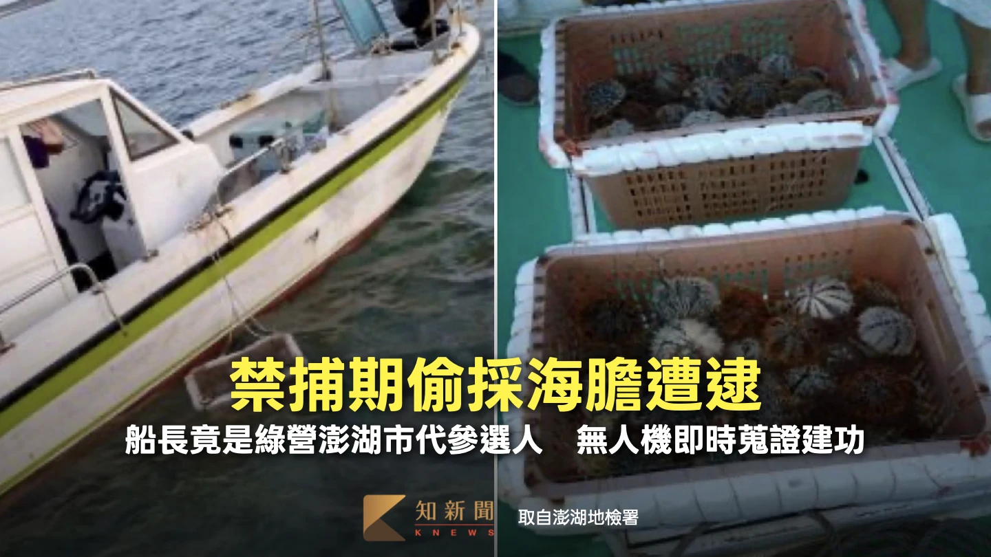 禁捕期偷採海膽遭逮！船長竟是綠營澎湖市代參選人　無人機即時蒐證建功