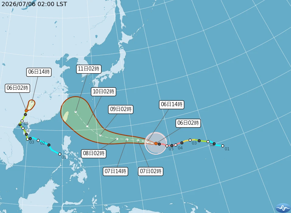 強颱巴威海陸警均有機會！專家：可能通過北部陸地　這2天防豪雨「紅到發紫」　