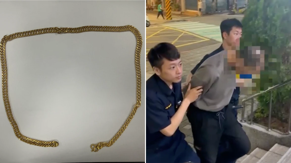 新北男戴金項鍊深夜遭搶！搶匪扯斷得手急逃　警民聯手逮人