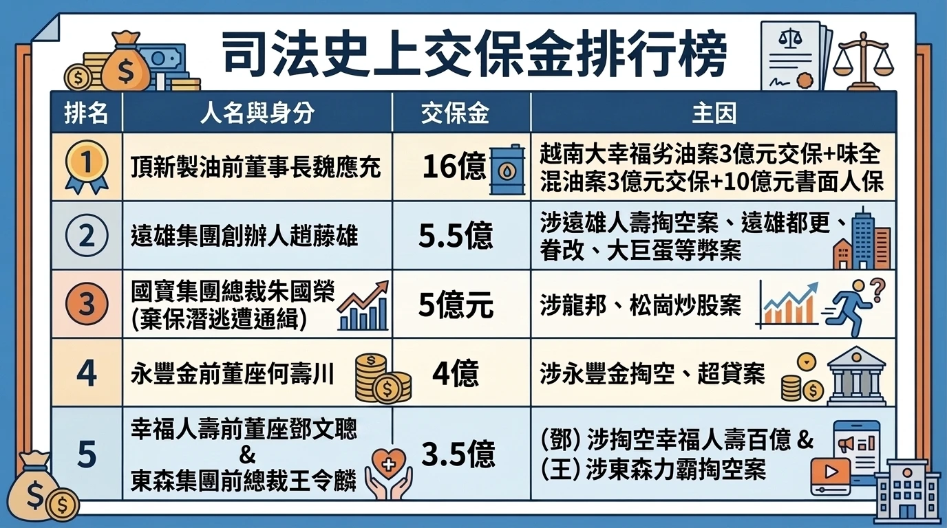 長榮張國華1.2億交保！這大咖16億天價保金創紀錄　他30分鐘籌5.5億財力驚人