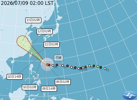 強颱巴威來勢洶洶　氣象署14:30發布海上颱風警報