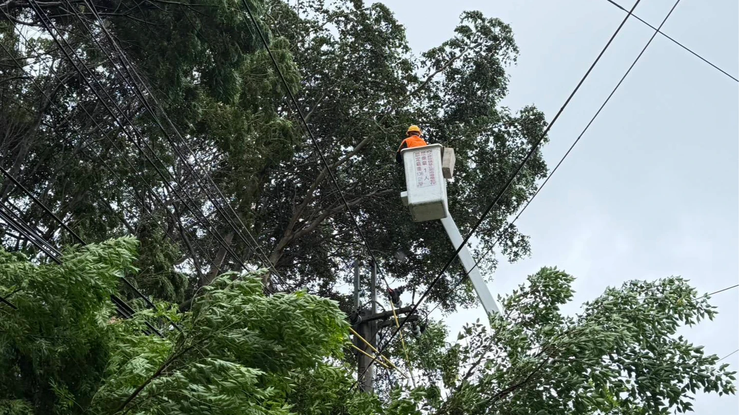 巴威台中逾1.5萬戶停電！台電293人冒風雨搶修　最新復電進度曝光