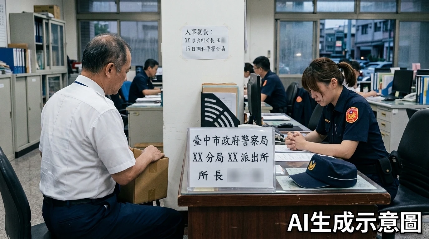 偷吃小女警！台中已婚派出所長拒分手遭控騷擾　市警局火速拔官調職