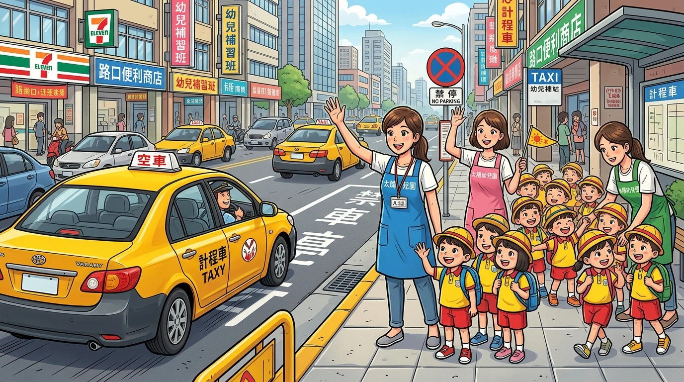 幼兒園3師帶15童搭計程車！一車猛塞11童「把小孩當安全氣囊」　警方、教育局出手