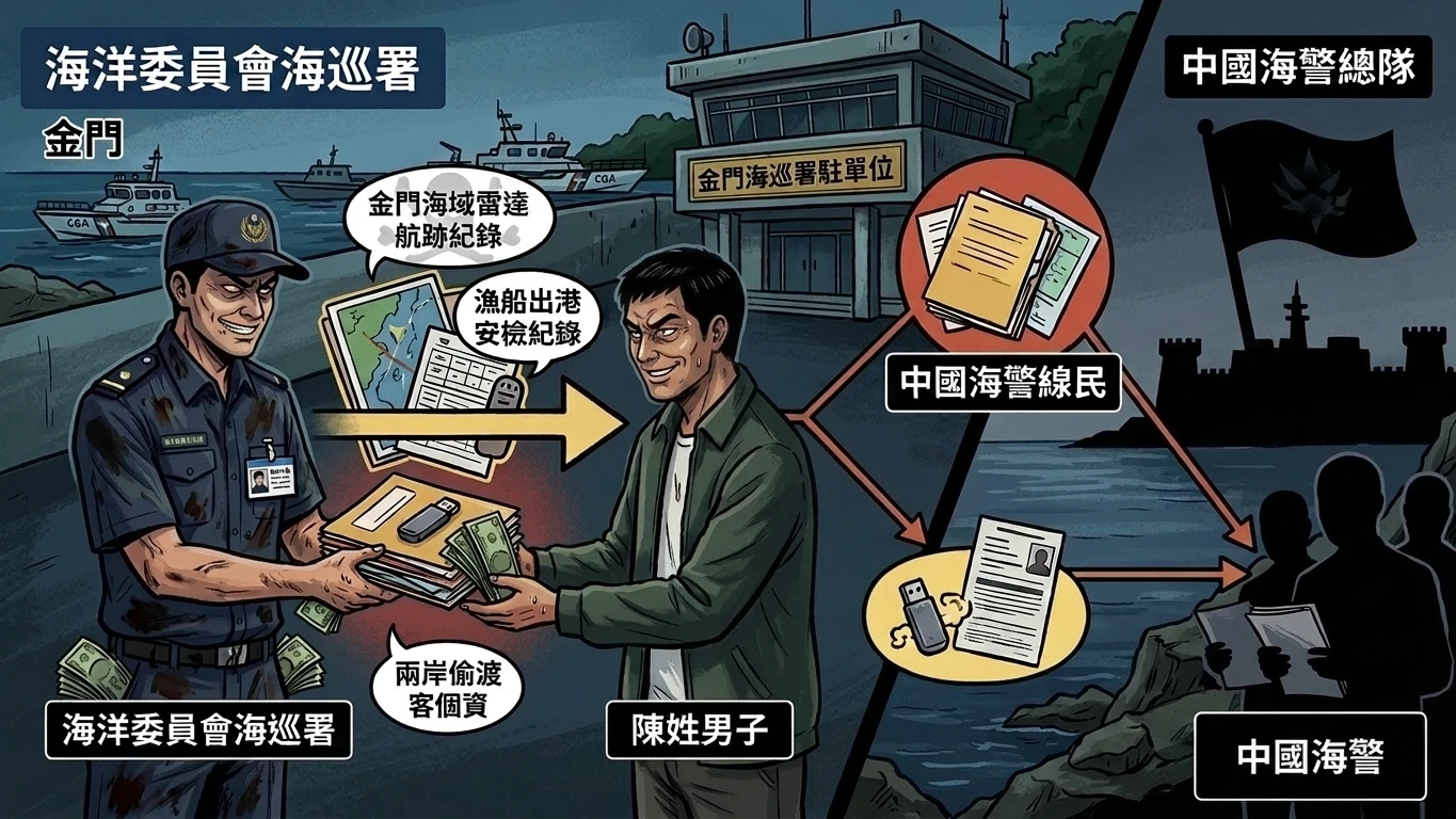 金門海巡淪內鬼！小隊長涉「雷達情資送對岸」遭免職起訴　檢痛批：惡性非輕