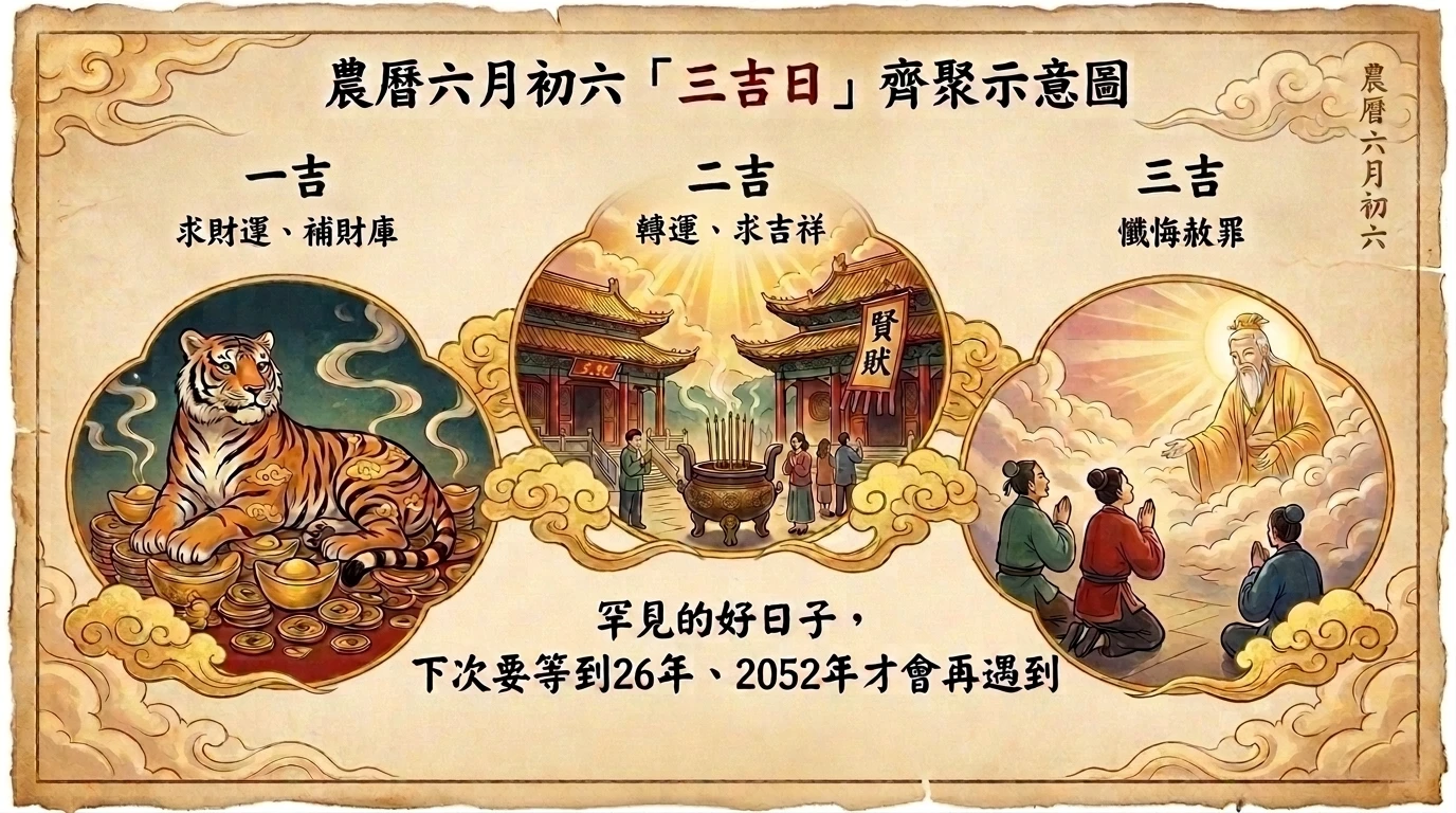 錯過再等26年「3吉日」齊聚今天　今年最強轉運日！拜虎爺求錢母眉角一次看