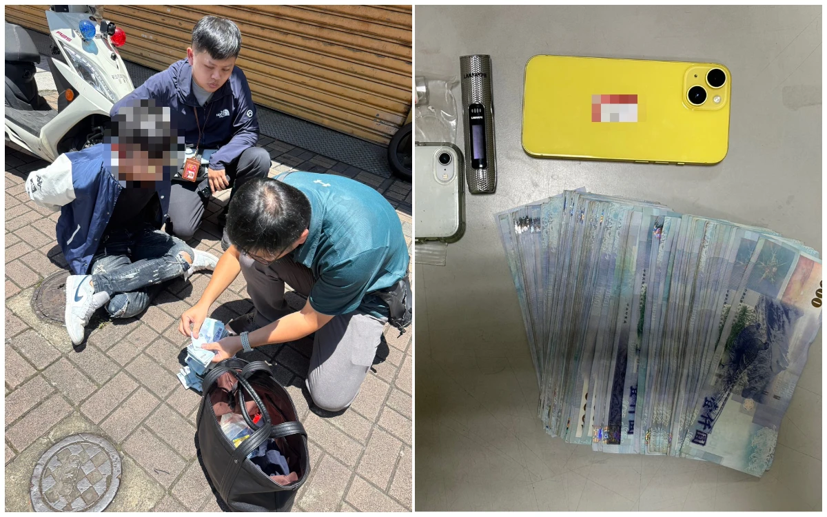 越配面交16萬換匯竟遭搶！2嫌飛車急逃壓制畫面曝　還搜出喪屍煙彈