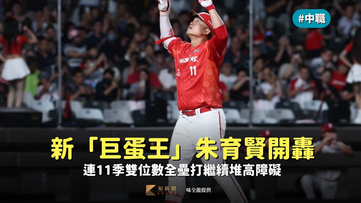 中職｜新「巨蛋王」朱育賢開轟　連11季雙位數全壘打繼續堆高障礙