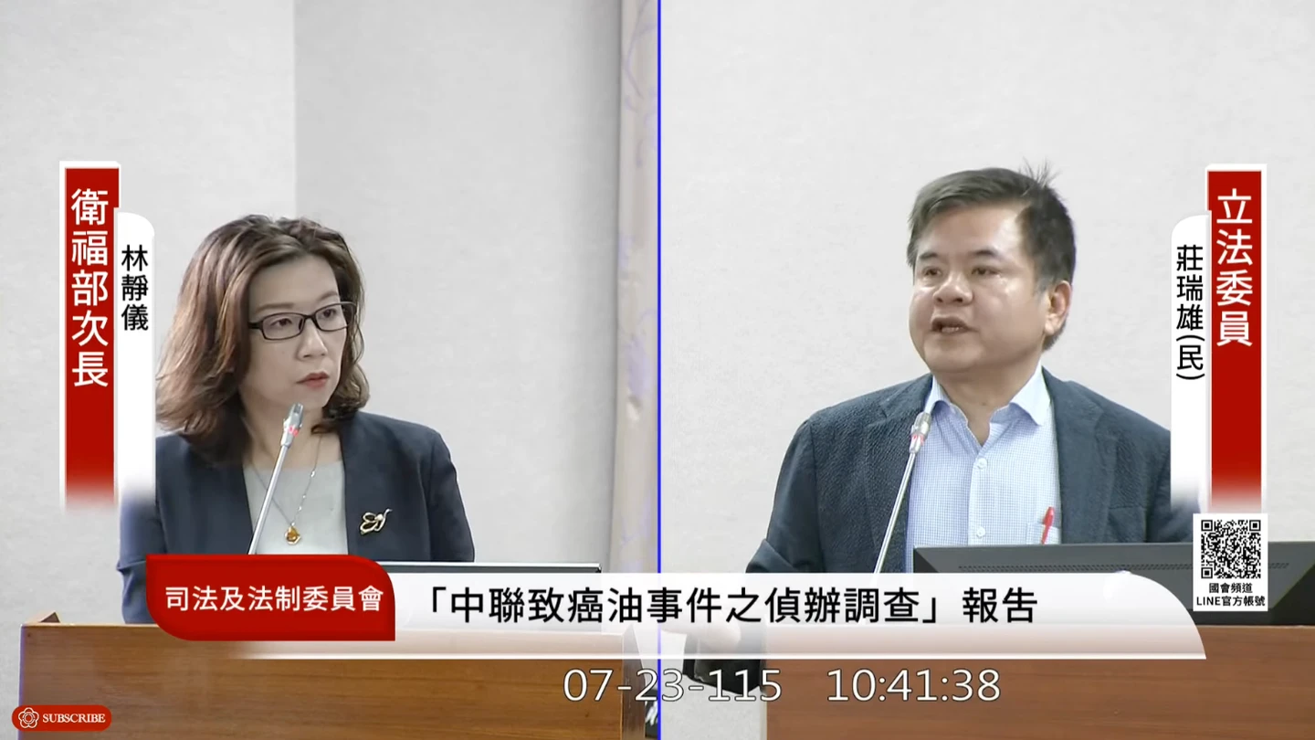 中聯油事件！立委憂追溯太慢　衛福部允修子法縮短申報時間