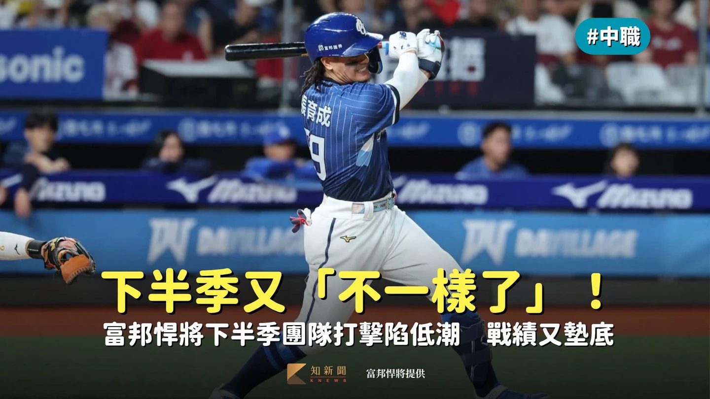 中職｜下半季又「不一樣了」！富邦悍將下半季團隊打擊陷低潮　戰績又墊底