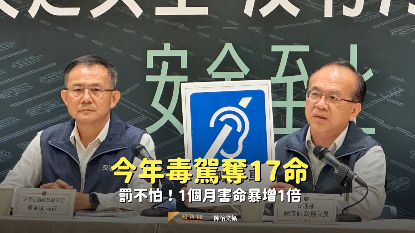 最新交通統計｜今年毒駕奪17命　罰不怕！1個月害命暴增1倍