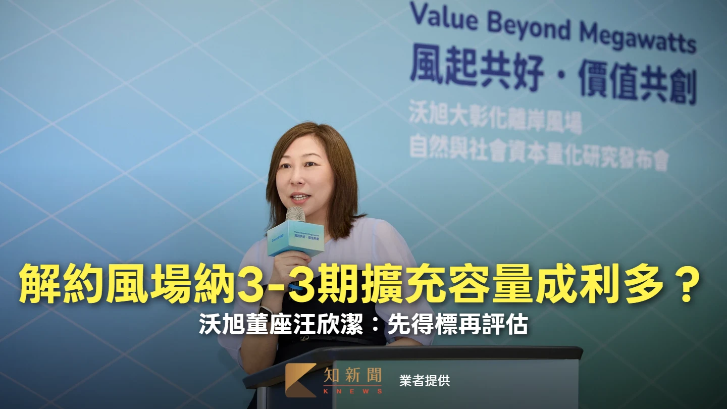 解約風場納3-3期擴充容量成利多？沃旭董座汪欣潔：先得標再評估