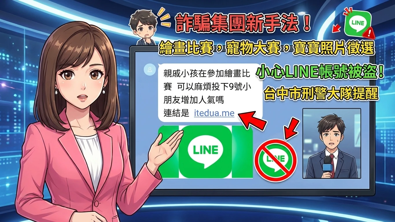 點連結幫投票「帳號秒被搶」！警揭LINE詐騙新手法　一人中招全通訊錄遭殃