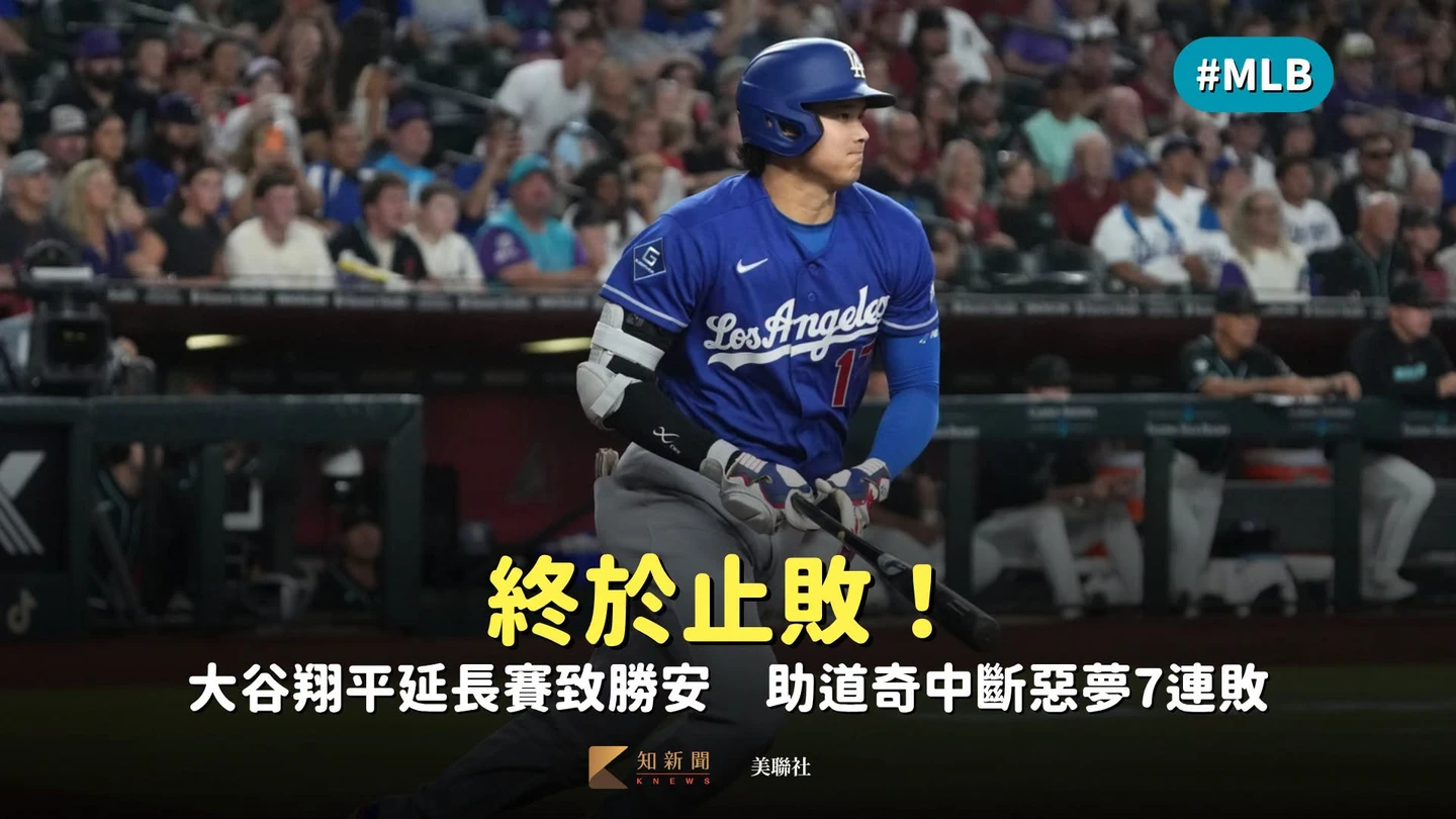 MLB｜終於止敗！大谷翔平延長賽致勝安　助道奇中斷惡夢7連敗