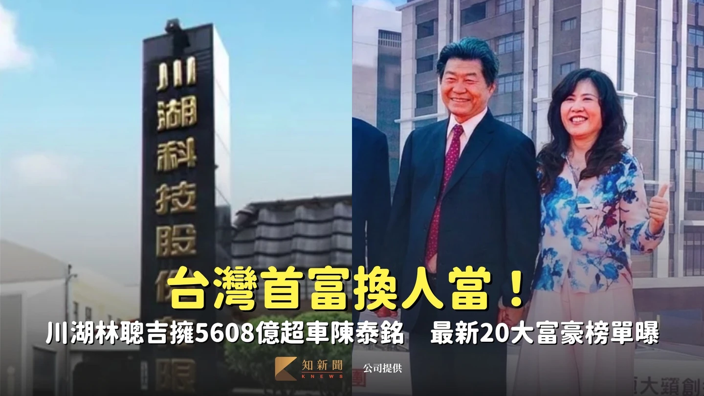 台灣首富換人當！川湖林聰吉擁5608億超車陳泰銘　最新20大富豪榜單曝