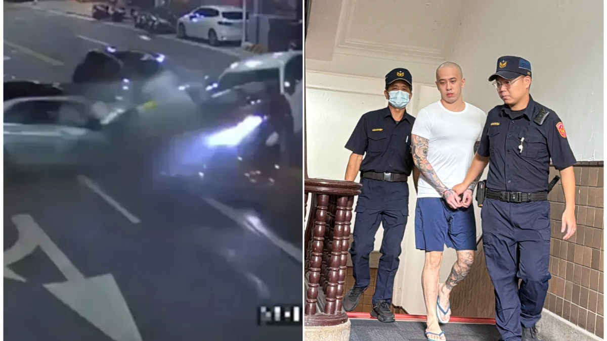 70度無照違規毒駕撞死28歲警！毒蟲上銬出庭冷眼看記者　家屬沉痛籲重判「移動炸彈」