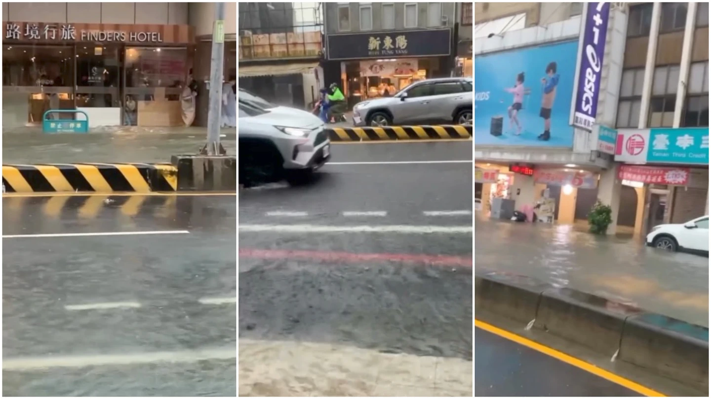 周一台南停止上班課！豪雨狂炸破50小時多處積淹水　居民無奈家門有小河