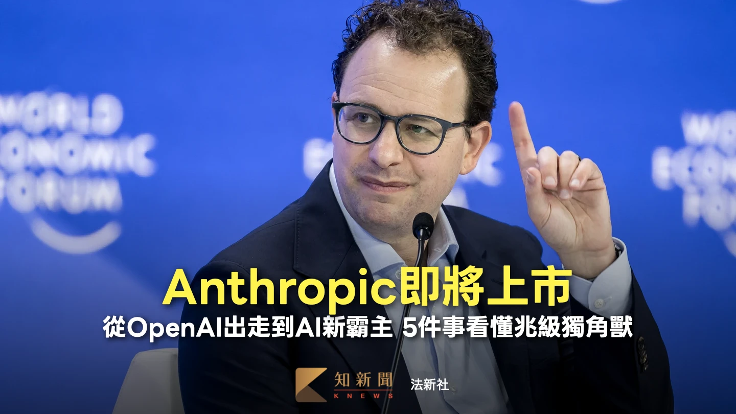 Anthropic上市｜5件事了解這家公司　OpenAI出走大將創辦成後起之秀
