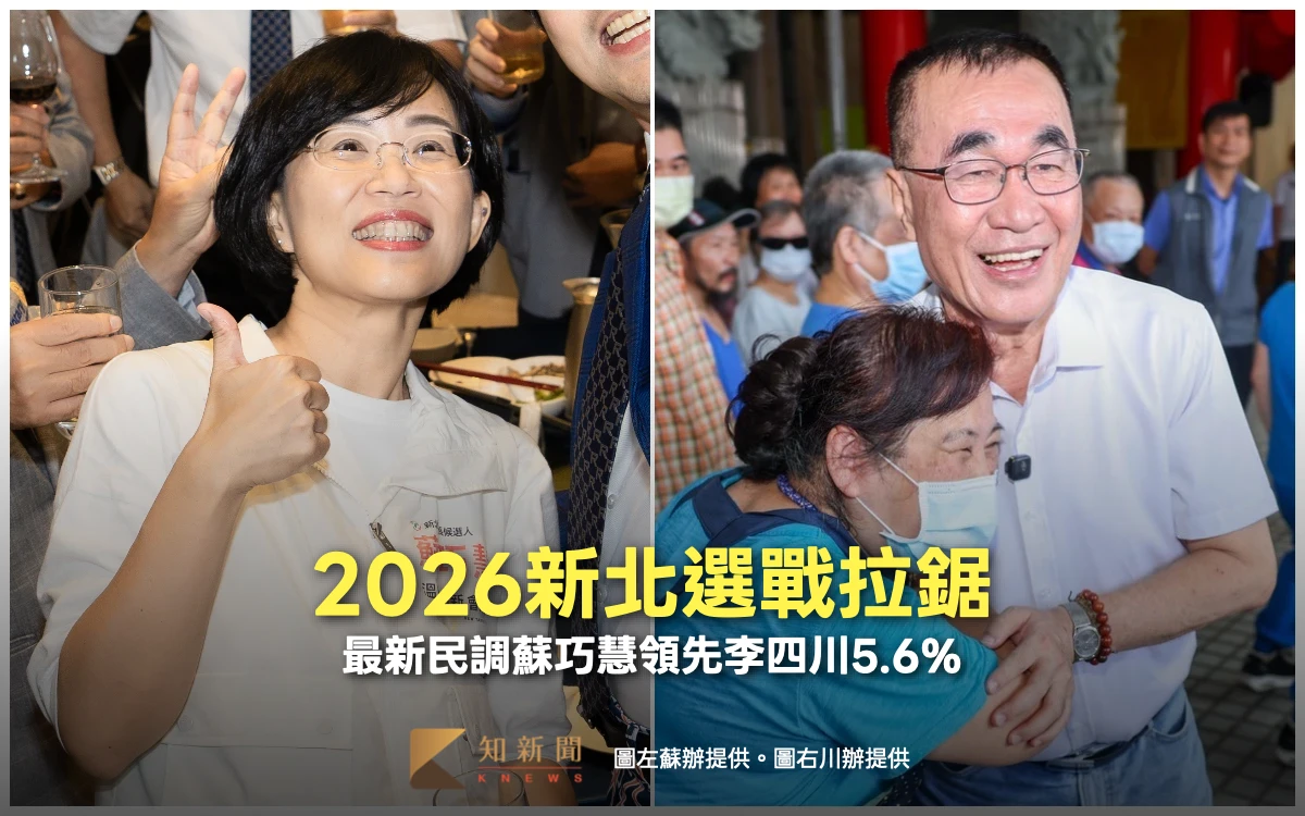 2026新北戰局拉鋸！蘇巧慧民調超車李四川　預告賴清德、蔡英文將同台力挺