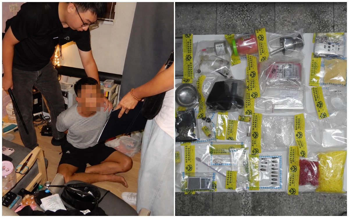 AI竟成製毒導師！情侶檔藏身桃園商辦製大麻煙彈　警破獲起獲市價300萬毒品