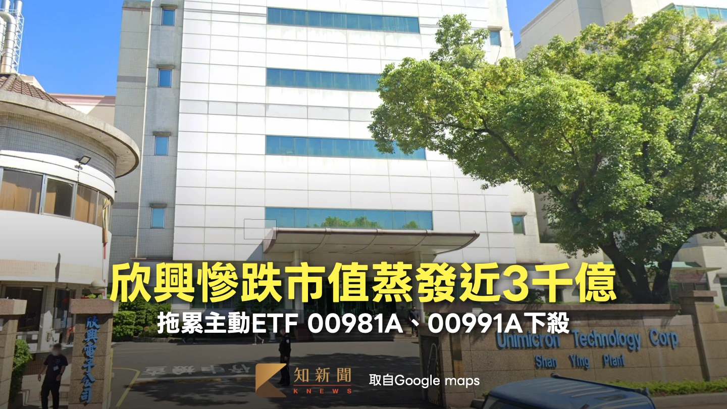 欣興慘跌市值蒸發近3千億！拖累主動ETF 00981A、00991A下殺