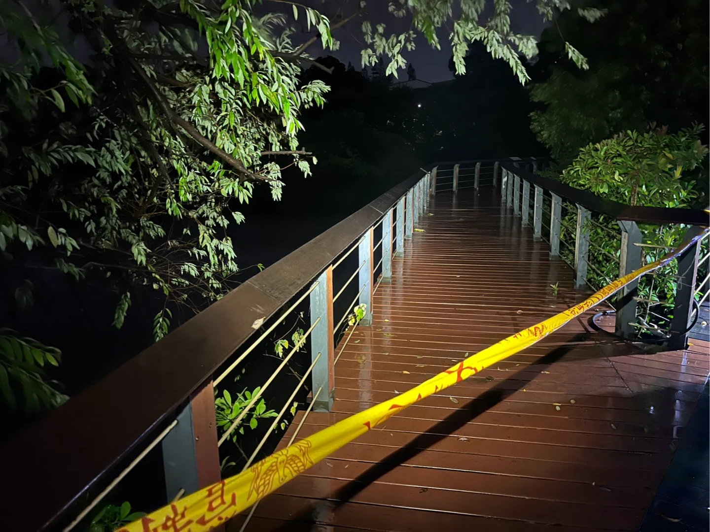 高雄鳥松濕地公園驚見男屍！　倒臥木棧道嚇壞散步民眾