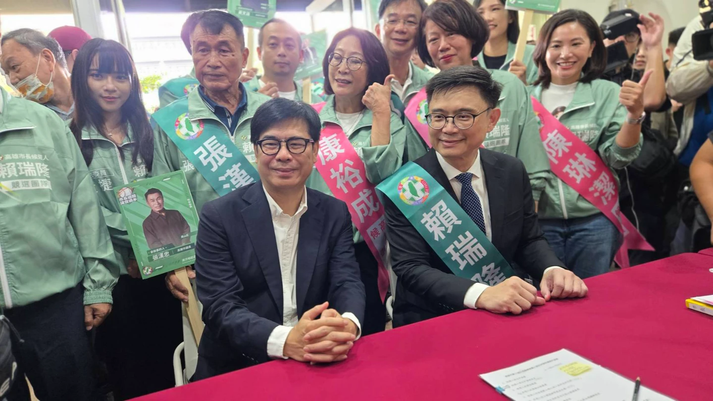 陳其邁力挺「最好兄弟」！賴瑞隆登記參選高雄市長　曝全壘打宣言拚議會過半　