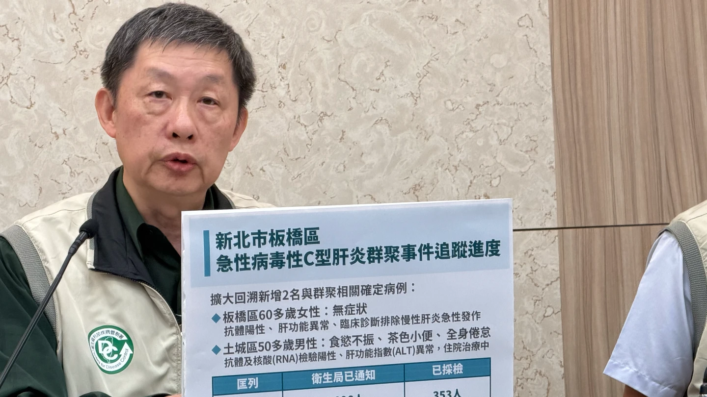 板橋安泰淞鶴診所Ｃ肝群聚+2　疾管署：陽性率低於預期