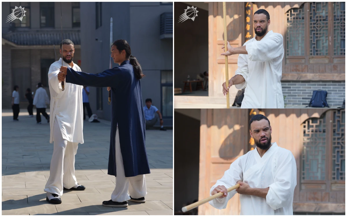 NBA｜效法斑馬少林寺拜師！太陽惡棍球星上武當耍劍舞棍　還參加「百分大戰」