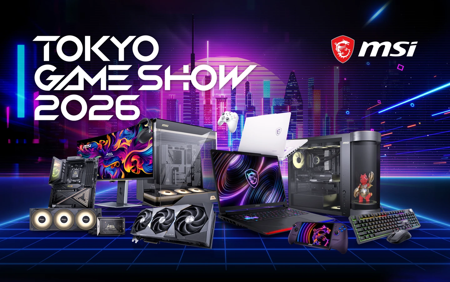 微星登陸2026東京電玩展　亮相5090 LIGHTNING Z 傳奇顯卡、Claw 8 EX AI+及紅點獲獎陣容