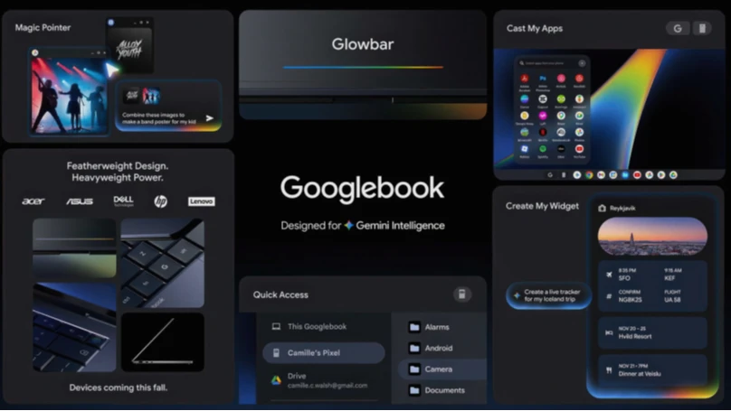 宏碁、華碩及聯想Googlebook筆電曝光！整合Gemini AI　亮點這設計