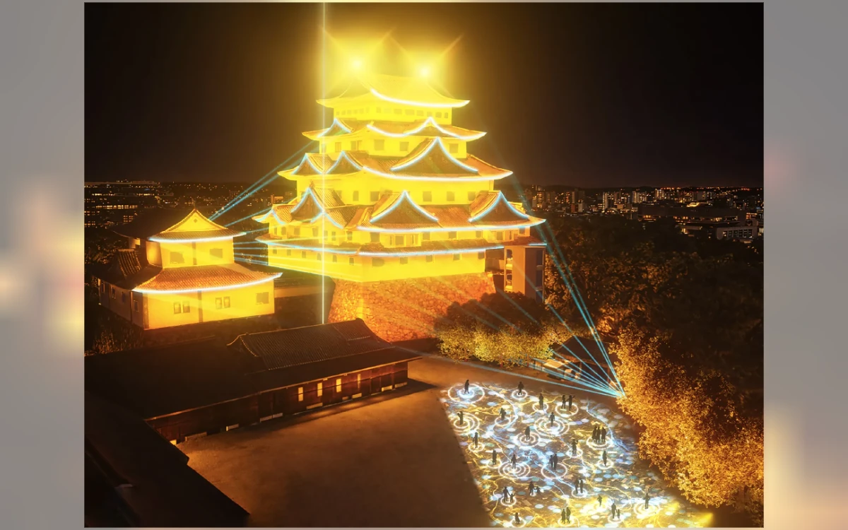 有片｜名古屋城化身「黃金城」　夜間光影秀點亮亞運之夜