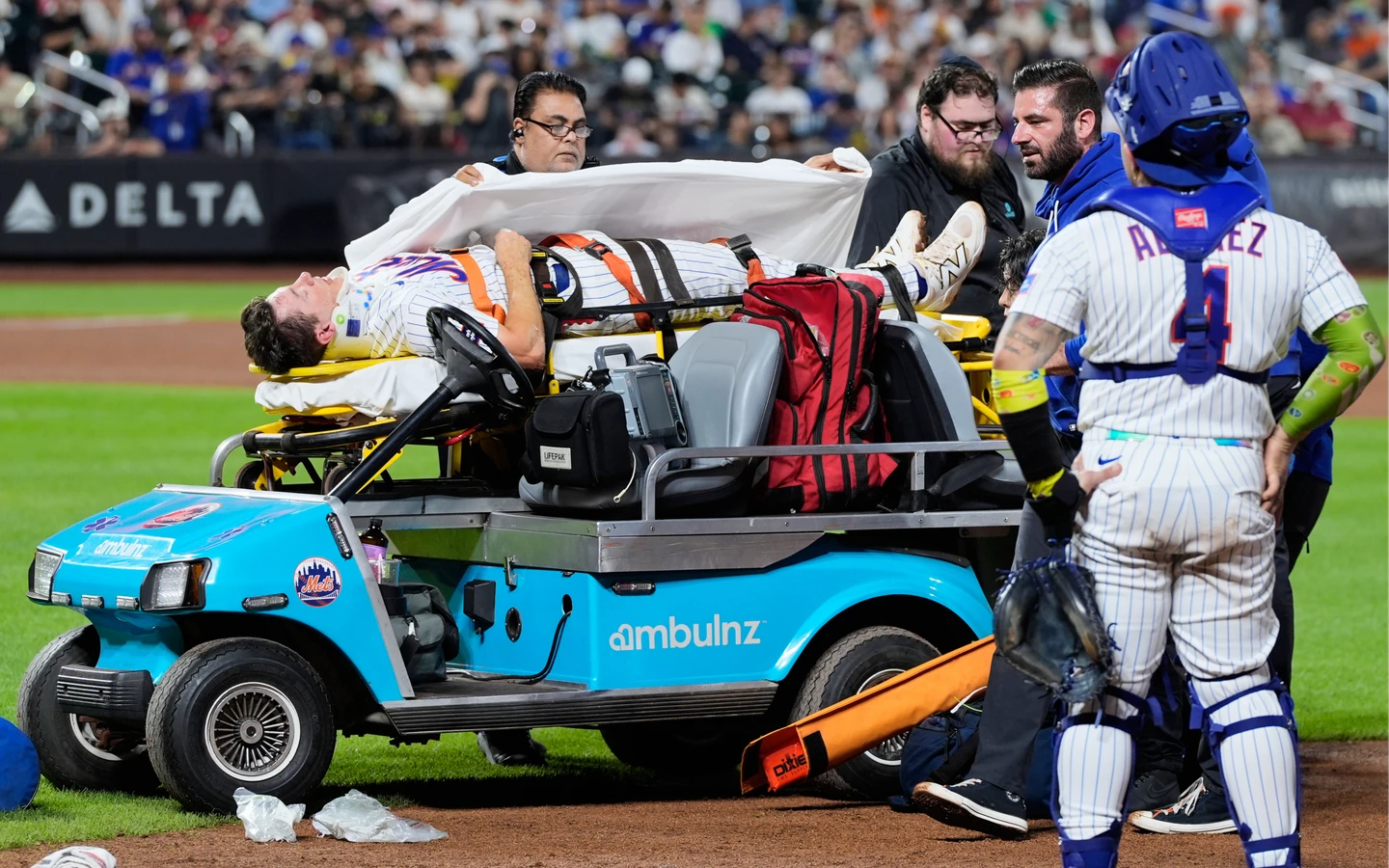 MLB｜驚悚意外！大都會一壘手楊恩頭部遭隊友膝蓋重擊一度失去意識　最新傷情曝