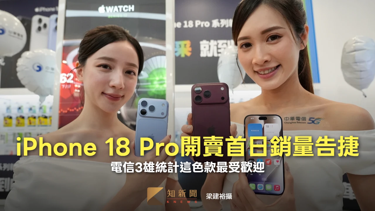 iPhone 18 Pro系列開賣首日銷量告捷　電信3雄統計這色款最受歡迎