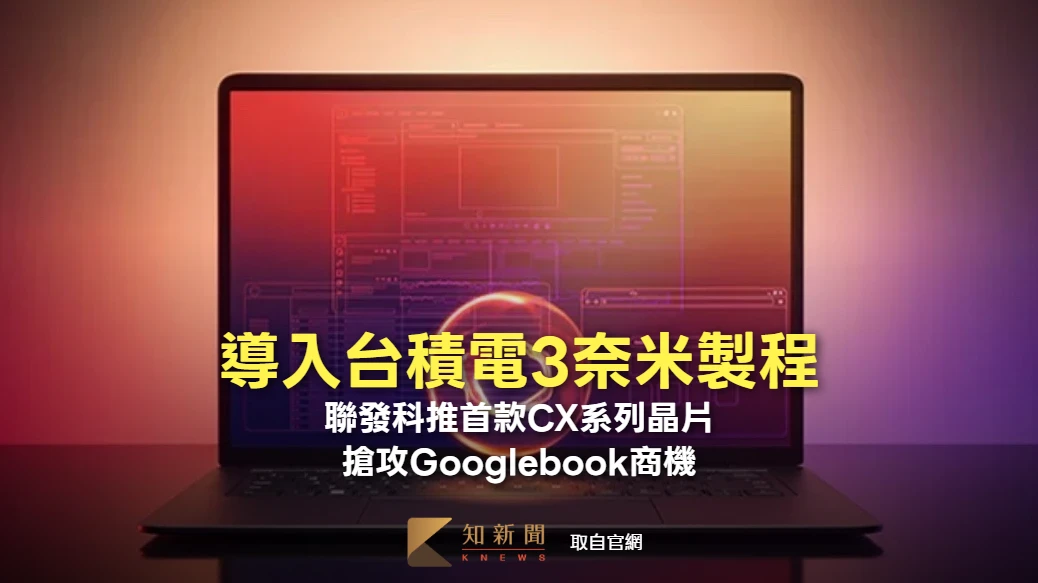 導入台積電3奈米製程！聯發科推首款CX系列晶片　搶攻Googlebook商機