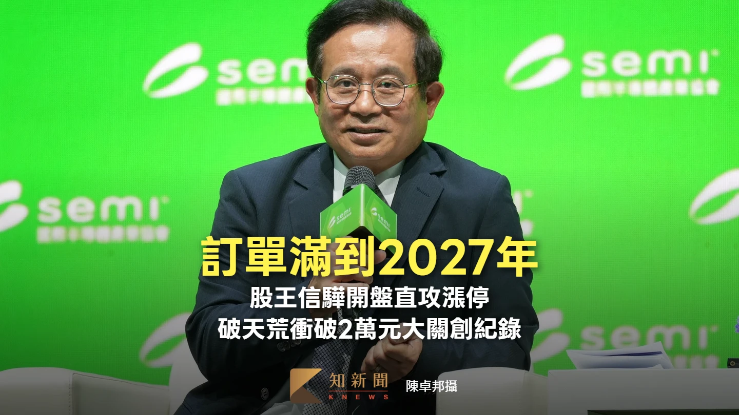 訂單滿到2027年！股王信驊開盤直攻漲停　破天荒衝破2萬元大關創紀錄