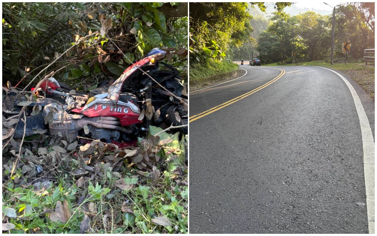 北宜公路15.8K重機墜3米邊坡！騎士斷肋骨負傷脫困　消防局曝自救3關鍵