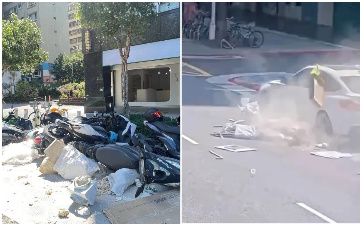 忠孝東路驚魂！BMW撞倒13輛機車、YouBike　駕駛下車看一眼就落跑