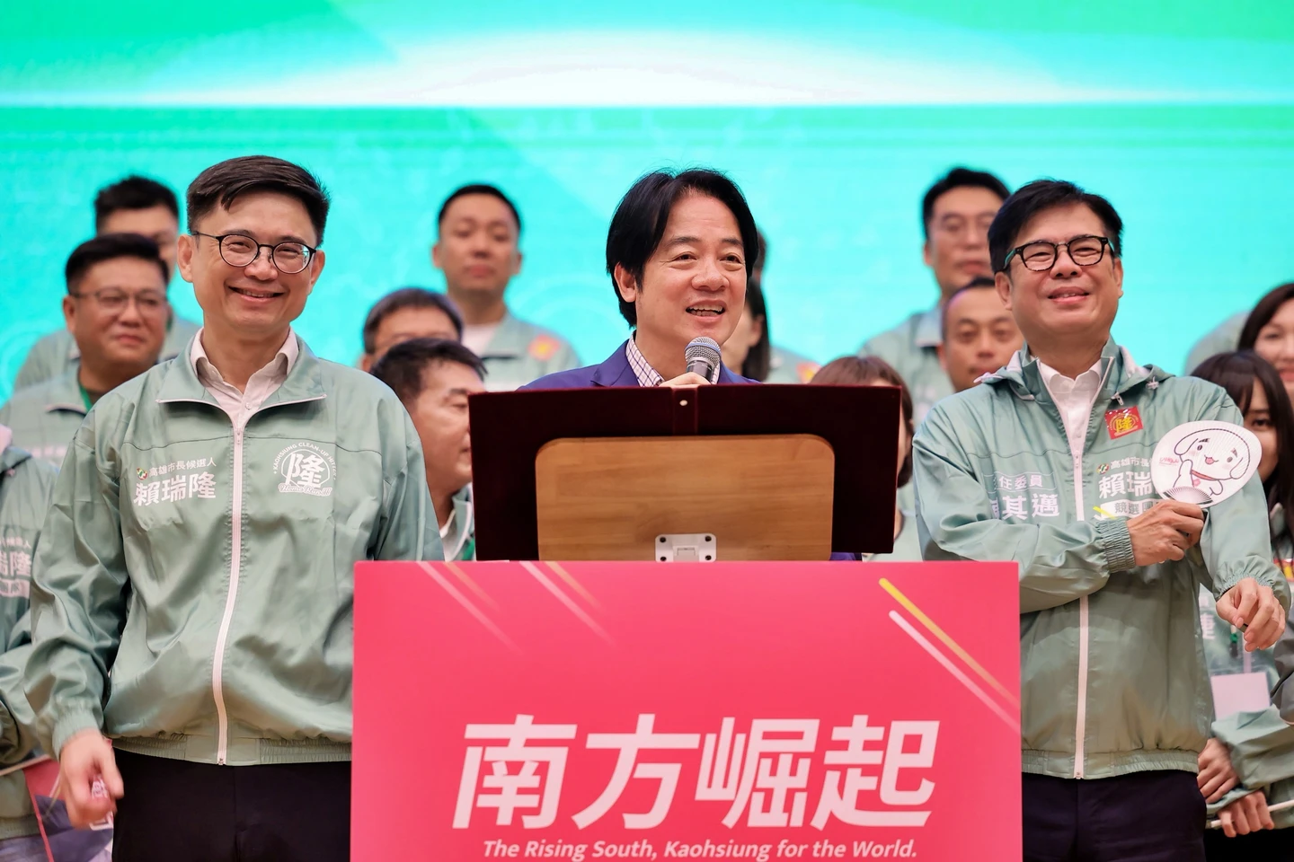 百工百業挺賴瑞隆！賴清德讚「隆捲風洋流」　陳其邁提「矯正回歸」酸韓流