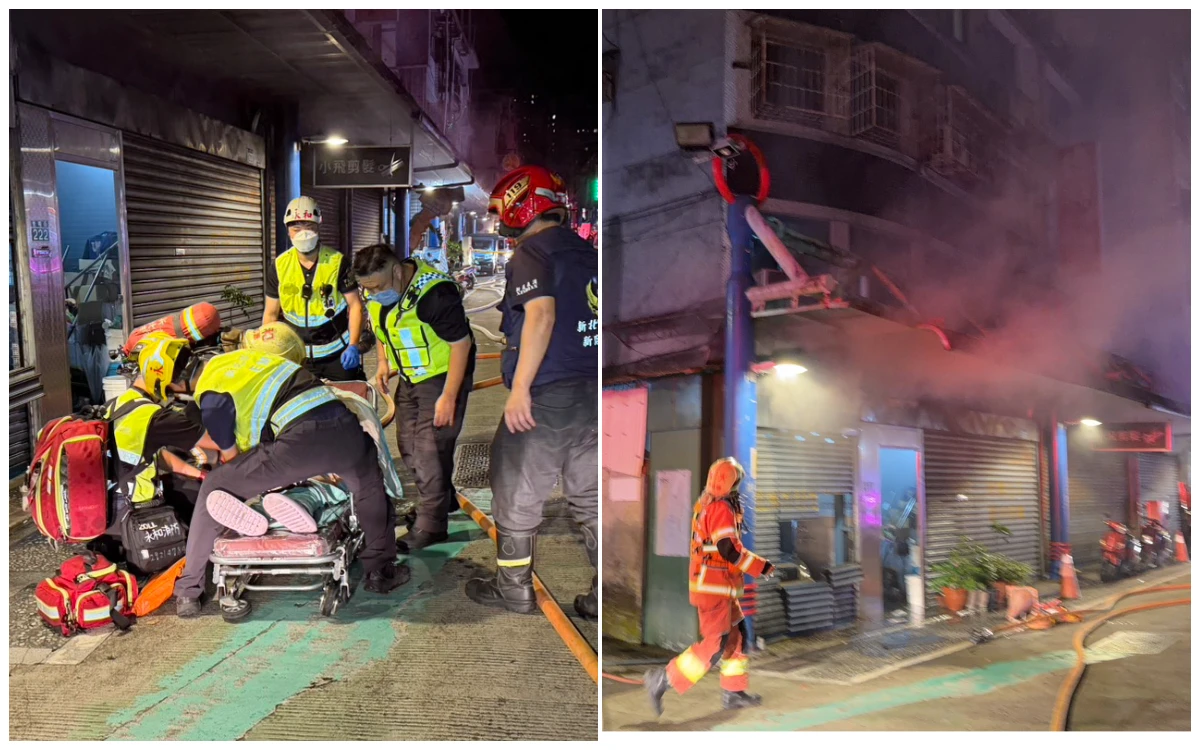 新店公寓深夜大火濃煙狂冒！34住戶急逃生　2女嗆傷送醫