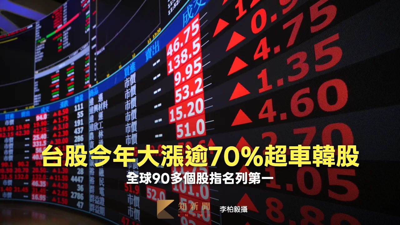 全面布局AI勝單押記憶體　台股擠下韓股成全球股市漲幅冠軍