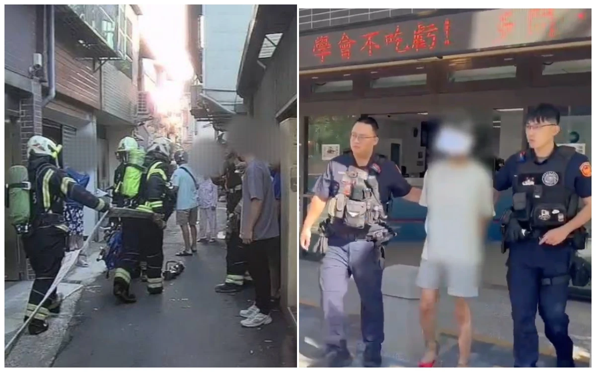 桃園火警不單純！25歲女倒臥房「頸部中刀」亡　男疑縱火殺人落網
