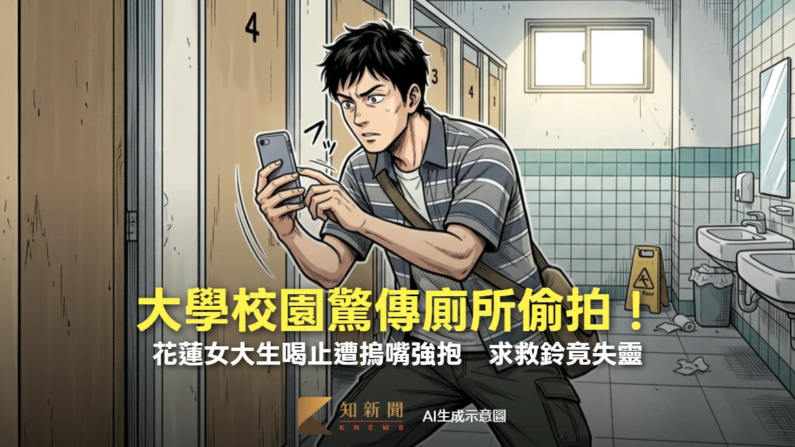 大學校園驚傳廁所偷拍！花蓮女大生喝止遭摀嘴強抱　求救鈴竟失靈