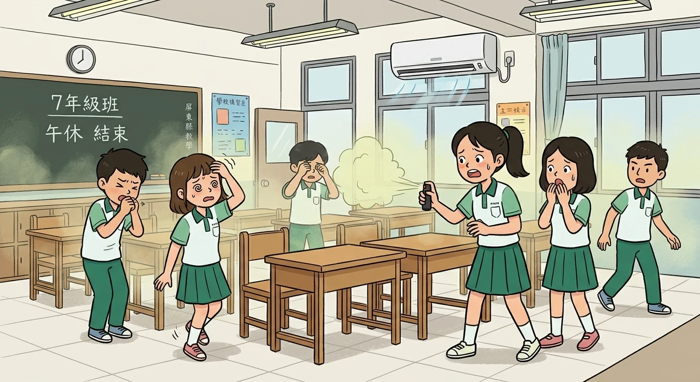 防狼噴霧校園又釀禍！國中女學生下課把玩誤觸　7學生頭暈急送醫