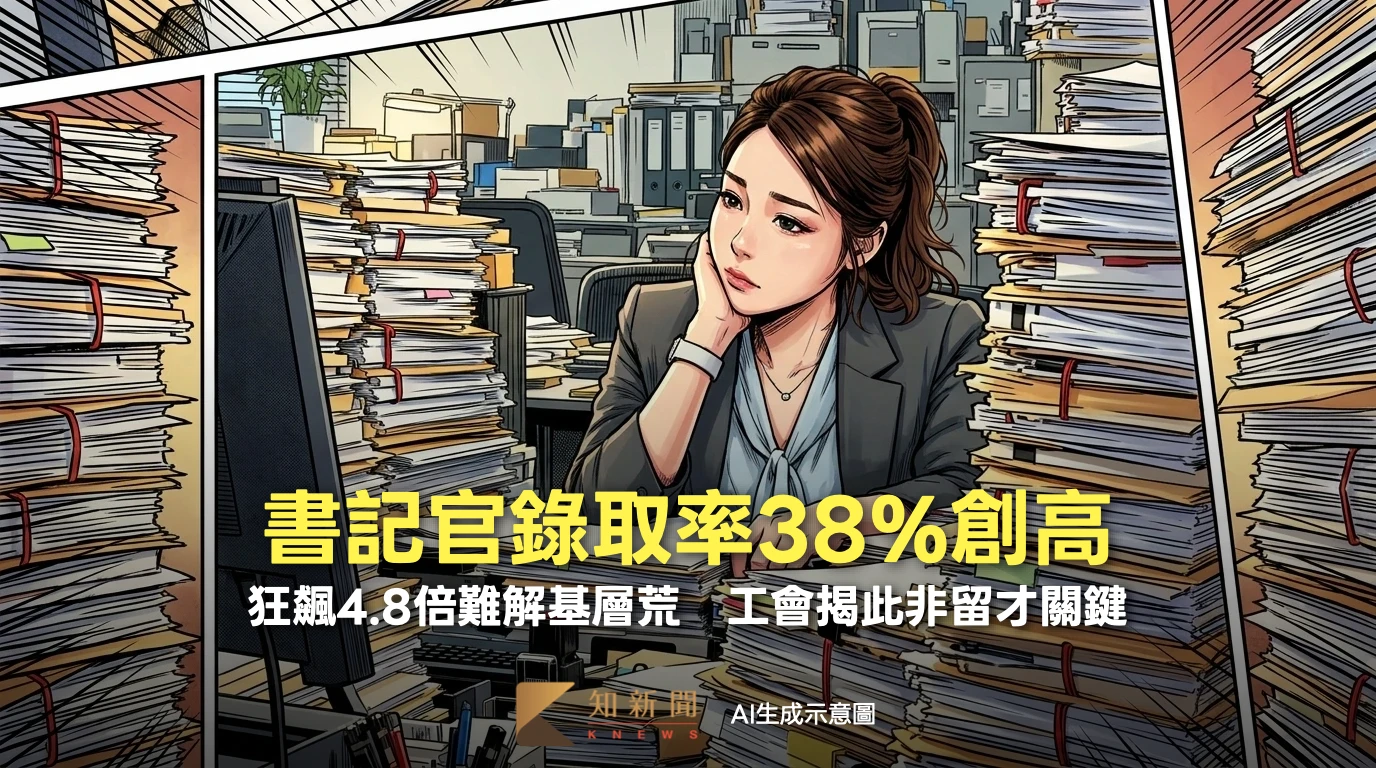 書記官錄取率38%創高！狂飆4.8倍難解基層荒　工會揭此非留才關鍵