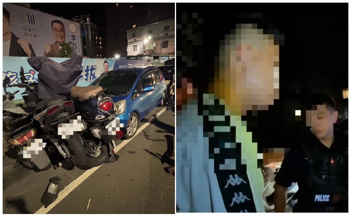 喪屍毒駕狂飆！撞飛單車婦又連撞11車　躲停車場落網