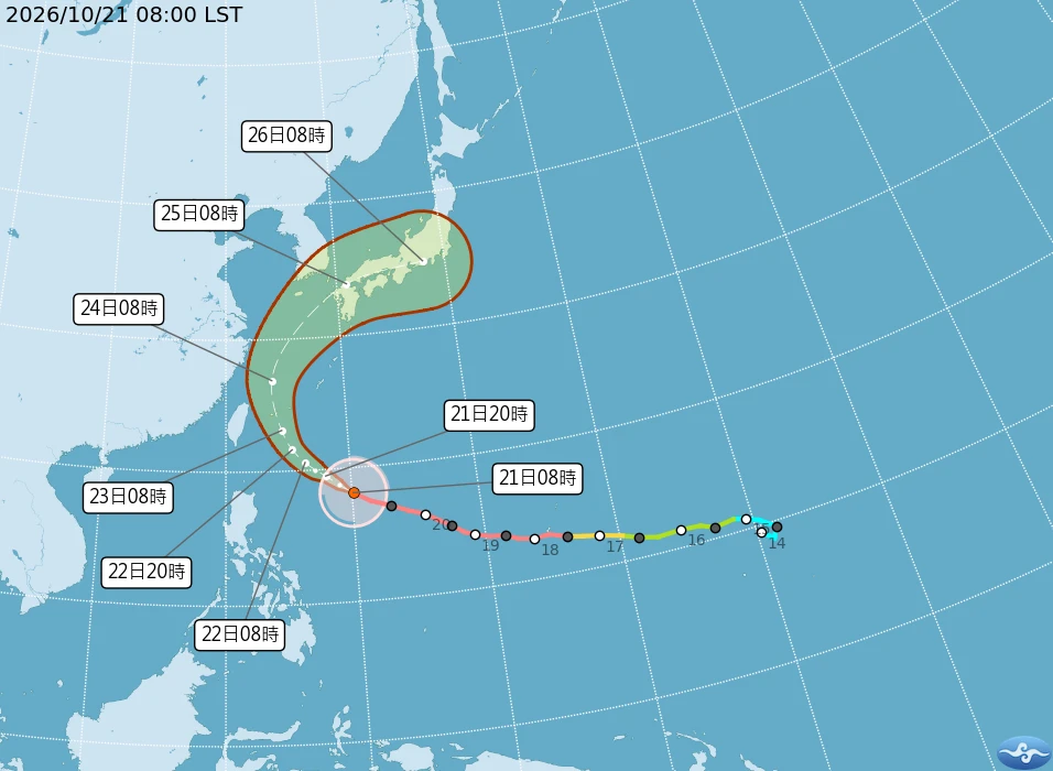 薔琵暴風圈籠罩5縣市！這些地區估達停班課標準　明晚至周六晨距台最近